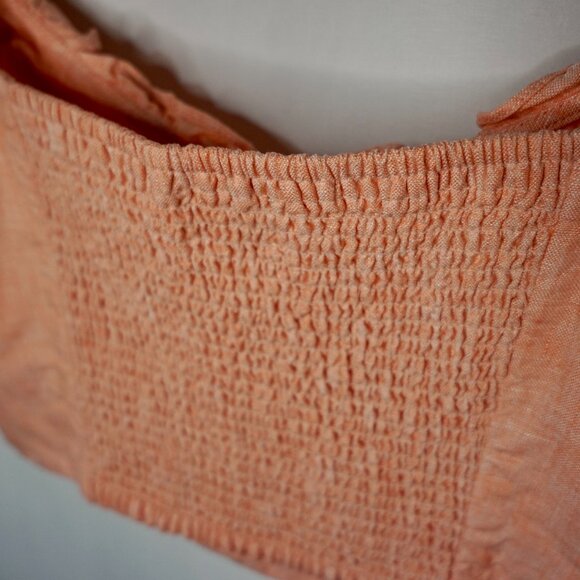 Aritzia Wilfred Wander  Linen Crop Top - Coral Size S - Picture 10 of 12